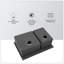 Évier de cuisine à double cuve à montage sur plan - Évier de cuisine à double cuve en bronze industriel noir de calibre 16 avec deux cuves profondes de 10 po (60/40 po) 33 po x 22 po