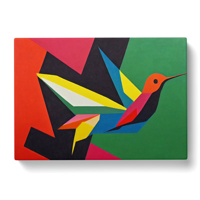 Hummingbird In Abstract Vol.1 - Wrapped Canvas