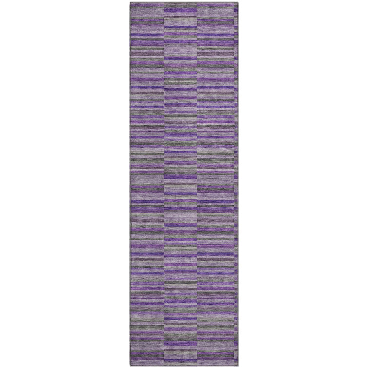 Premium Machine Washable Prisco Purple Rug