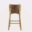 Tabouret de bar d'intérieur en bois, finition noyer, ensemble de 2
