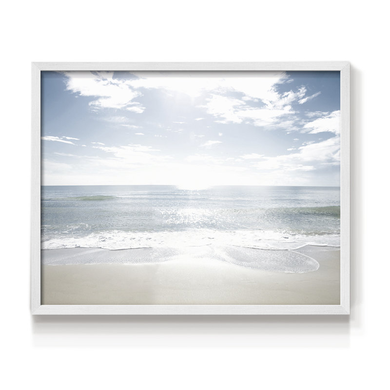 Sandy Beach -Framed Print - Restickable, H 16 po x l 20 po, White