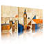 «London Landmark Abstract», reproduction d'art sur toile tendue sur toile (ensemble de 3)-210176761