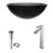 Giovanni Giovanni Round Glass Vessel Bathroom Sink with Faucet-99535947-99535946