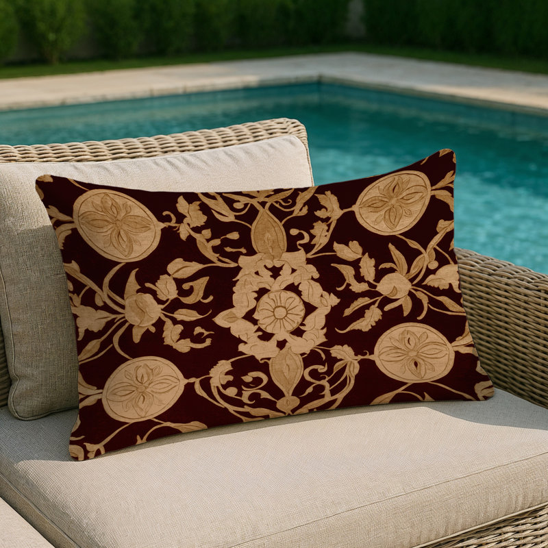 Florid Dream Indoor And Outdoor Throw Pillow, Rectangle 14"H x 20"W