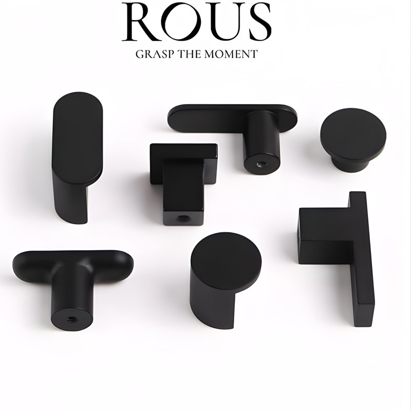 2" Bar Knob, Charcoal (Black), 1"