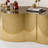 Merrissa Modern Gold Stainless Coffee Table, Large Cloud Fashion Design-1451052327