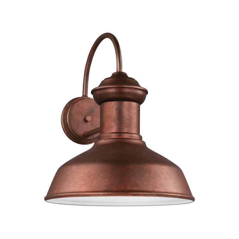 Fredricksburg Small One Light Outdoor Wall Lantern from Generation Lighting , Weathered Copper, 11.94" H x 10" W x 10" D, No