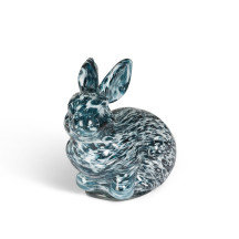 Blue Glass Bunny, Large