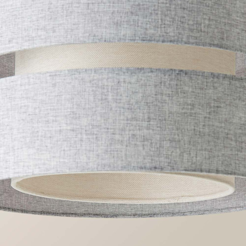 Syrah 18.5cm H Linen Blend Drum Lamp Shade ( Slip-On ), Grey