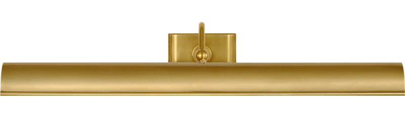 Hessen Picture Light, Natural Brass, 4.75" H x 24" W x 9" D