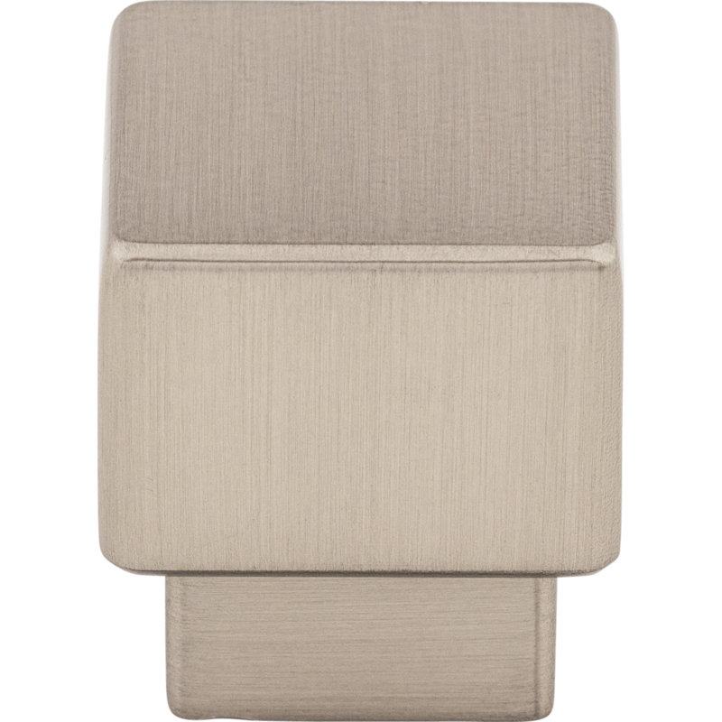 Tapered 1" Length Square Knob, Brushed Satin Nickel, 1" Knob Length
