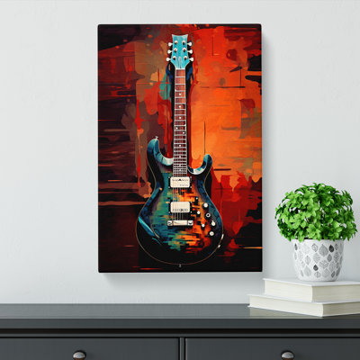 Electric Guitar Digital - Print on Canvas