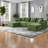 Comfortable Modular Sofas, Plush Corduroy, Modern U-shaped Design For Home
