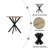 31.5 Inch Round Dining Table, Small Circle Kitchen Table With Metal Black Legs For 2-4 People