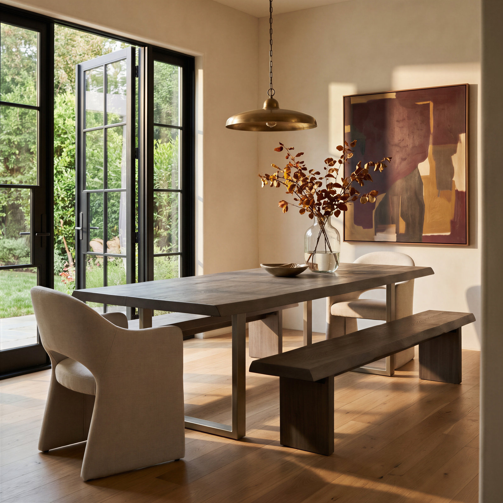 Colin Acacia Dining Table, 29.75"H x 116"L x 40"W, Sandblasted Gray, Pewter