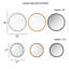 Beaded Round Wall Mirror 27"D-125136613
