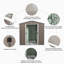 Outdoor Metal Storage Shed Grey-110646394