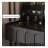 French‑style Small Black Dressing Table with Wood & Stainless Steel for Bedroom