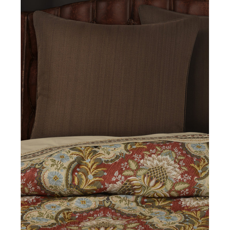 Chocolate Brown Cotton Polyester Euro Sham