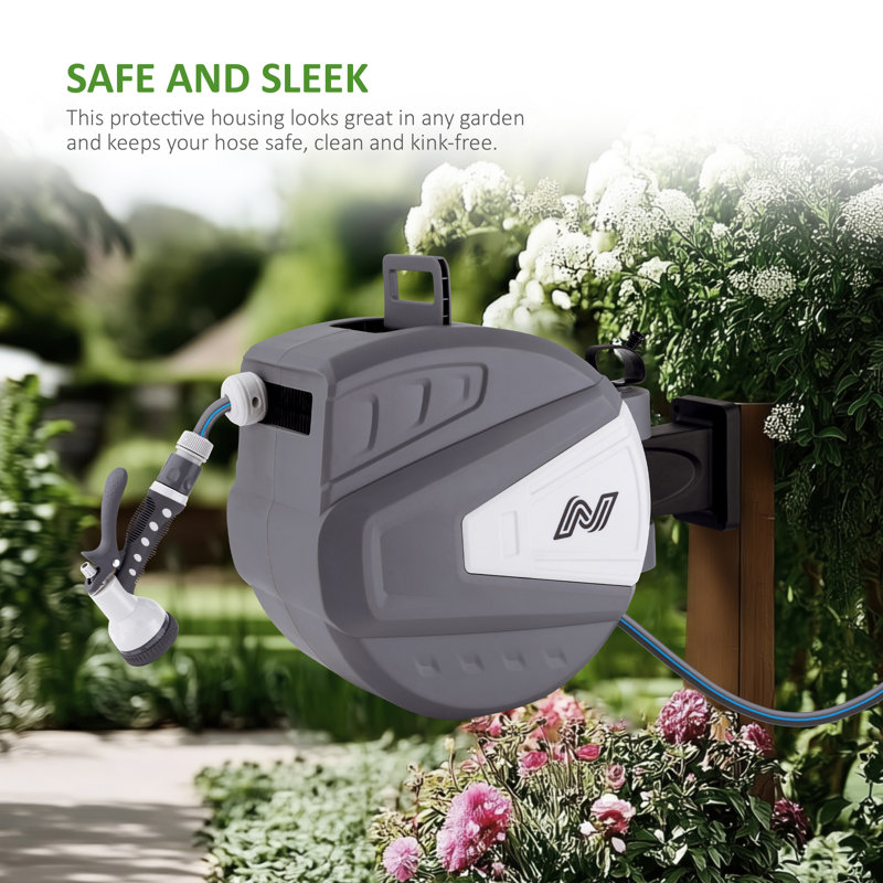 Plastic Hose Reel, 39.8cm H x 25.1cm W x 55.4cm D