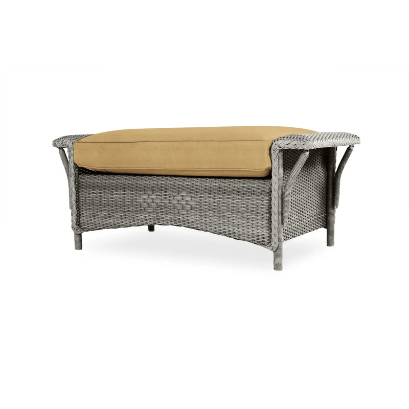 Nantucket Outdoor Ottoman, Demo Mist, Pewter