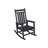 Outdoor Rocking Chair With Side Table - 3 All Weather- In Black. Ergonomic , Widened , Contoured Seat. Holds Up To 380 Pounds. Partial Installation Required. Made Of High Density . 32.5"D X 25.9"W