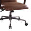 Chaise de bureau pivotante en cuir Jermelle
