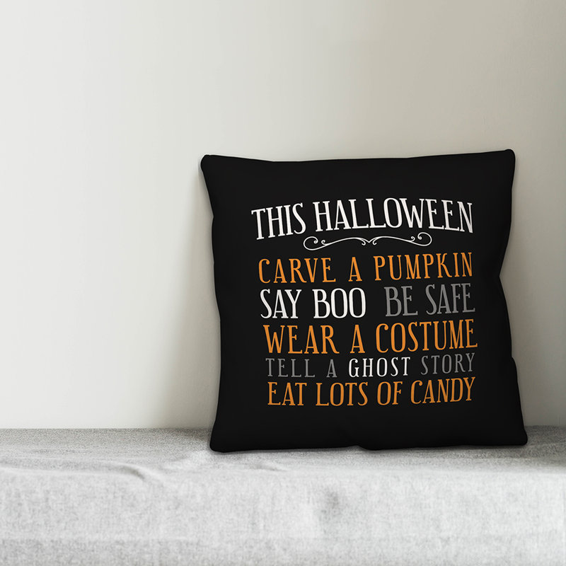  Coussin Halloween, Utilisation intérieure seulement, 18 po x 18 po