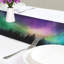 Chemin de table de luxe - Aurore boréale - Écharpe de commode / tissu de table durable