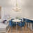 Beesley 5-Light Candlestick Modern Candle Chandelier, Light Gold Finish, for Dining Room