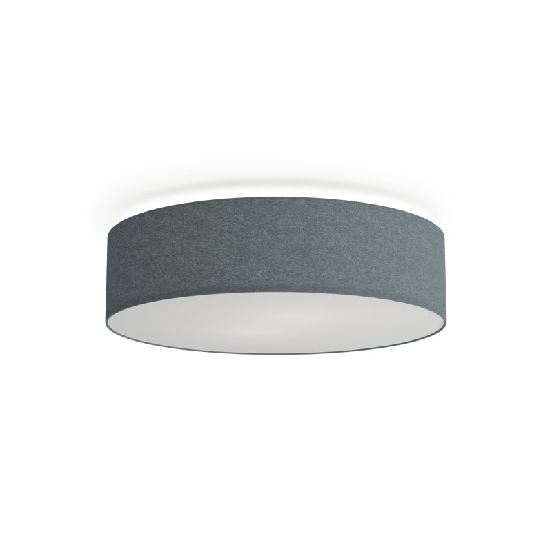 Fabric Flush Mount, 14.2cm H x 44cm W x 44cm D, White