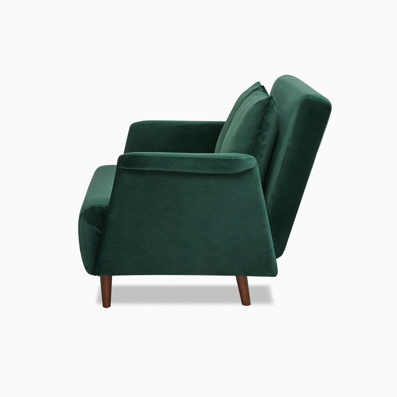 Finnick Velvet Accent Chair, Green Velvet