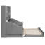 Lit de jour simple gris avec accoudoirs, rangement et lit gigogne escamotable gris-2090275916