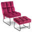 Fauteuil d'appoint avec repose-pieds en métal Endri-862096531-862096559