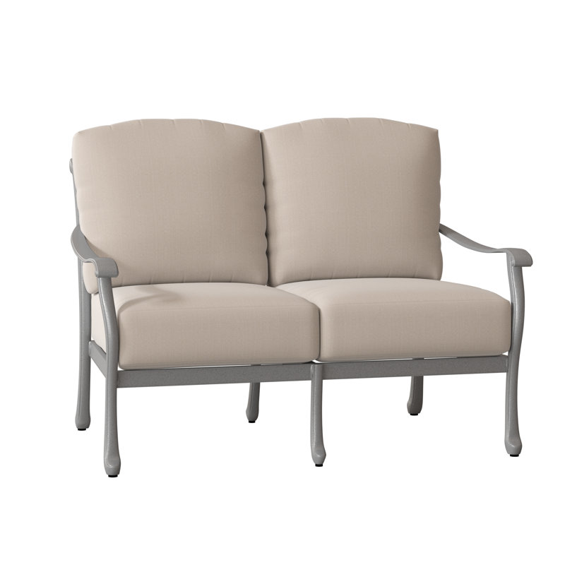 Casa Outdoor 2 - Seat Loveseat, Pewter, Canvas Bird's Eye Sunbrella® Canvas