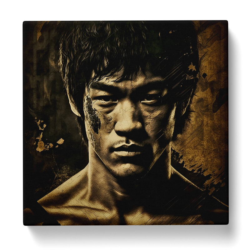 Bruce Lee Photograph - Wrapped Canvas, 35cm H x 35cm W x 3cm D