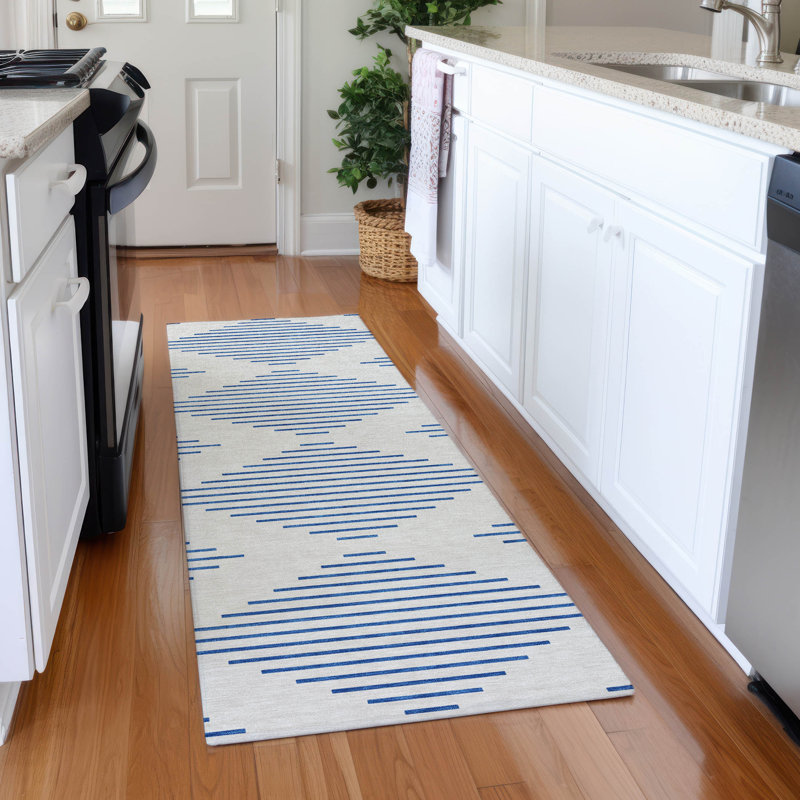 Premium Machine Washable Jahnke AMF1017 Geometric Rug, Runner 2'3" x 7'6"