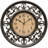 Classic Round Plastic Wall Clock 12 Inches - Brown