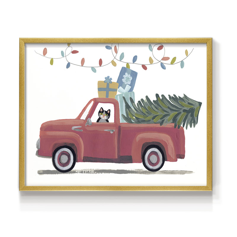 Collection Retro Winter Celebration A - reproduction encadrée - réarmable, H 8 po x l 10 po