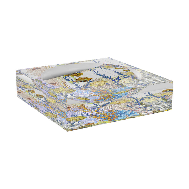 Plat à friandises en acrylique Fan Gold, L 6 po x P 6 po x H 2 po