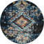 Tapis bleu marine / brun Kitley Southwestern-1641300816