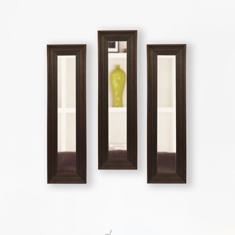 Ensemble de 3 miroirs de panneaux Kincannon, H 29,75 po x l 11,75 po