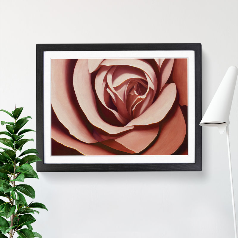 Fantastic Rose Flower - Single Picture Frame Print, Black Framed, 46cm H x 64cm W x 2cm D