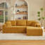 Canapé modulaire en L avec siège profond, sans assemblage requis, canapé modulaire pour salon, chambre à coucher, appartement, jaune-326087164-326087165