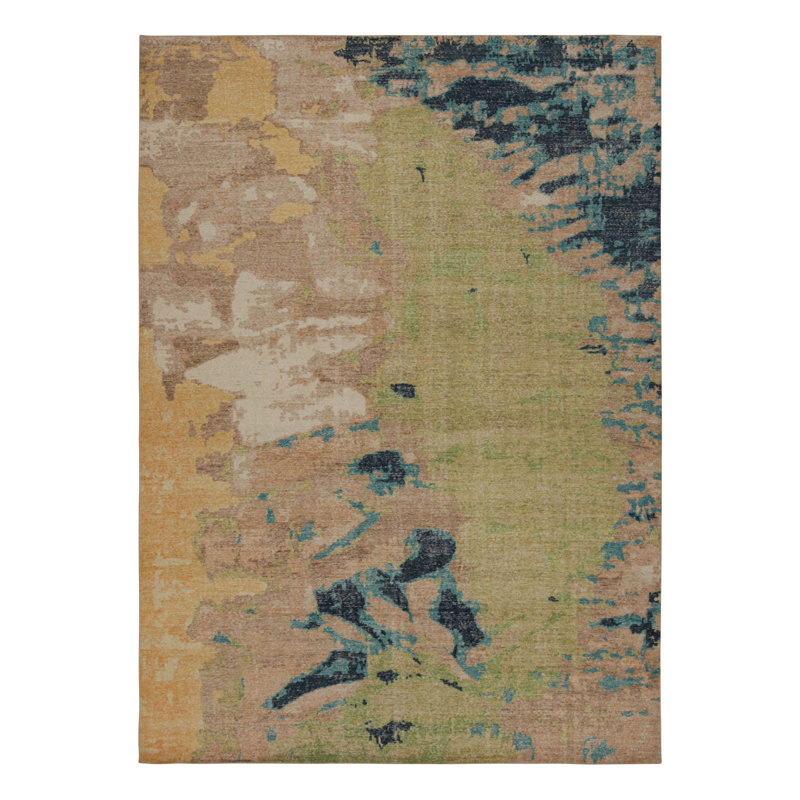Homage Hand Knotted Wool Geometric Area Rug, Rectangle 8' x 10'