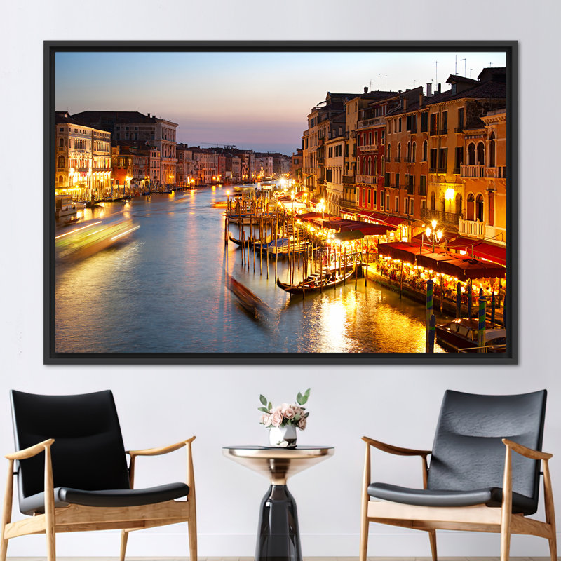 Print on Canvas, 60 cm H x 90 cm W, Black Floater Framed