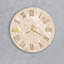 Horloge murale beige à motif floral - montre ronde élégante - décor de maison de campagne neutre pour salon, art crème classique-1261732176-1261732175