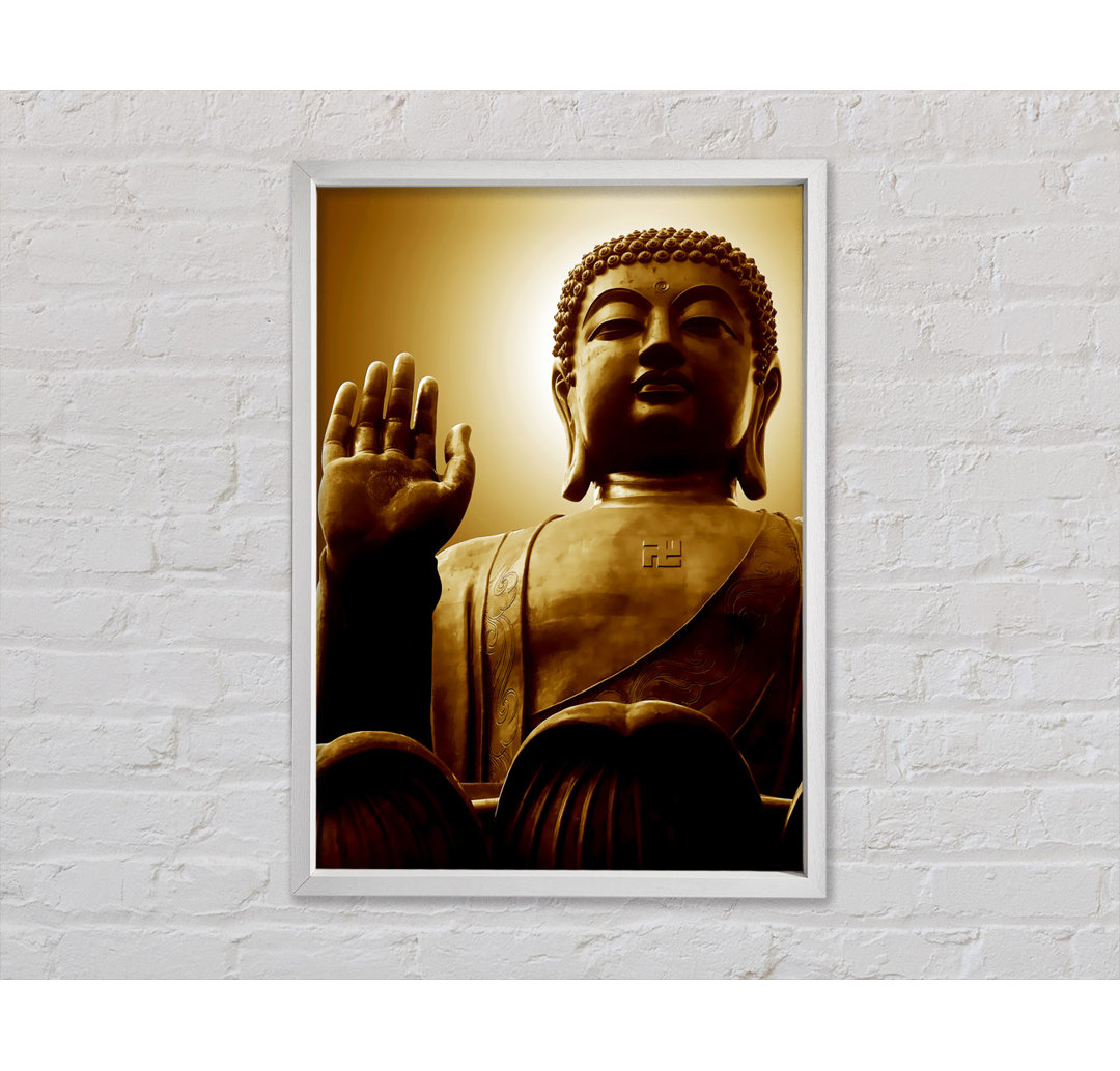 Sepia Buddha Statue - Druck