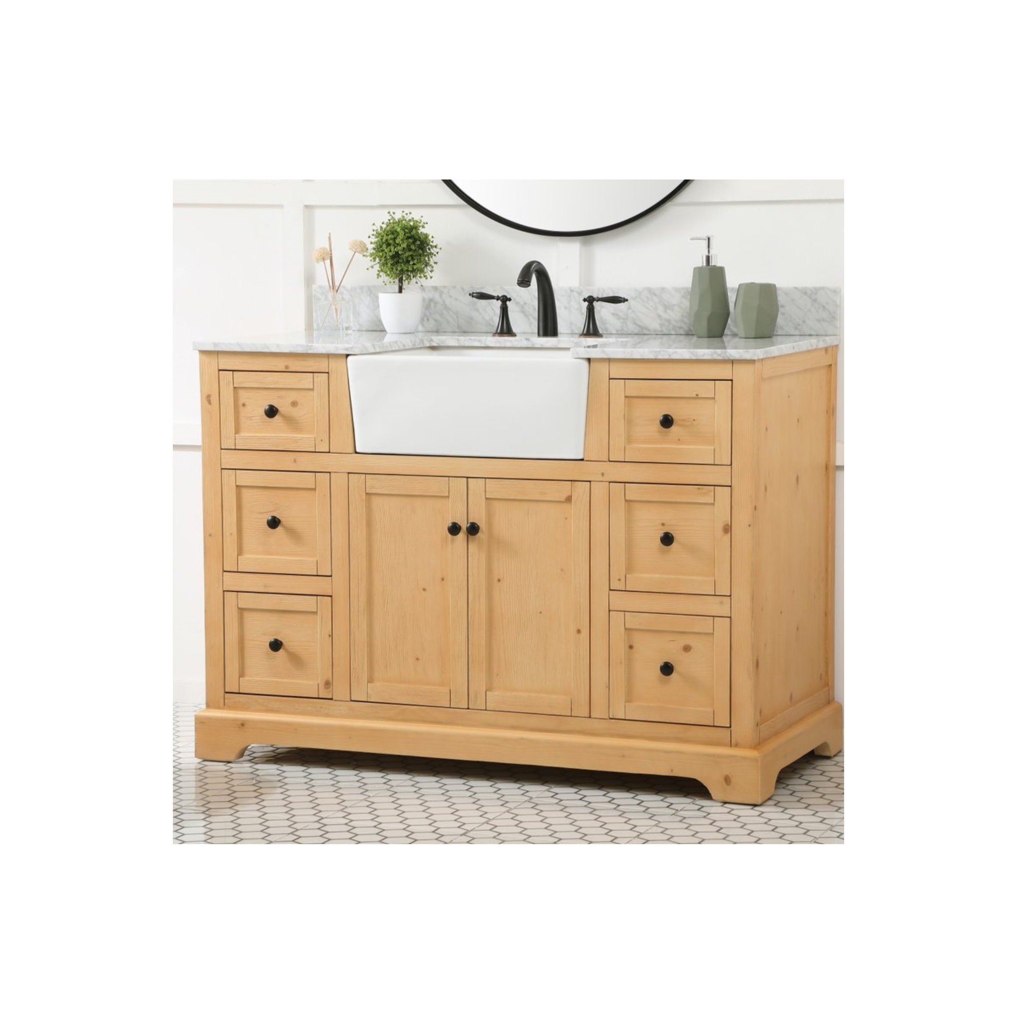 Pardue 48'' Single Bathroom Vanity, Natural Wood