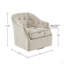 Fauteuil d'appoint courbé et capitonné